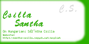 csilla santha business card